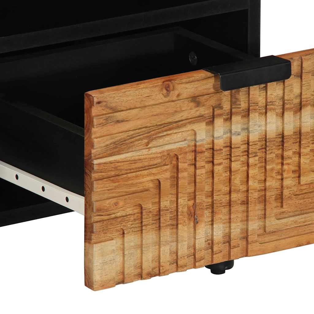 Mueble de TV Marrón 100 x 33,5 x 46 cm Madera de mango maciza
