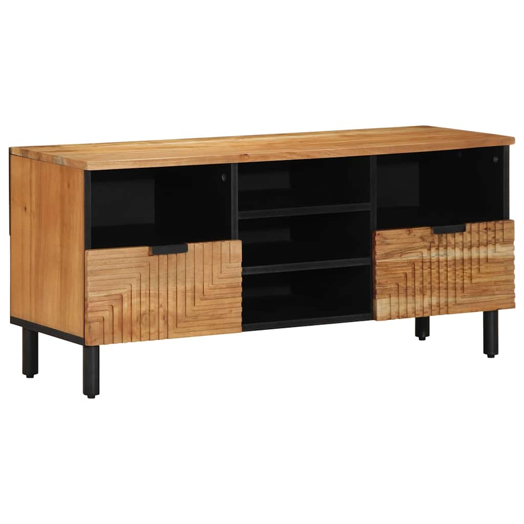 Mueble de TV Marrón 100 x 33,5 x 46 cm Madera de mango maciza