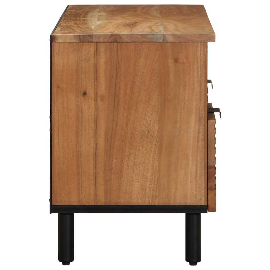 Mueble de TV Marrón 100 x 33,5 x 46 cm Madera de mango maciza