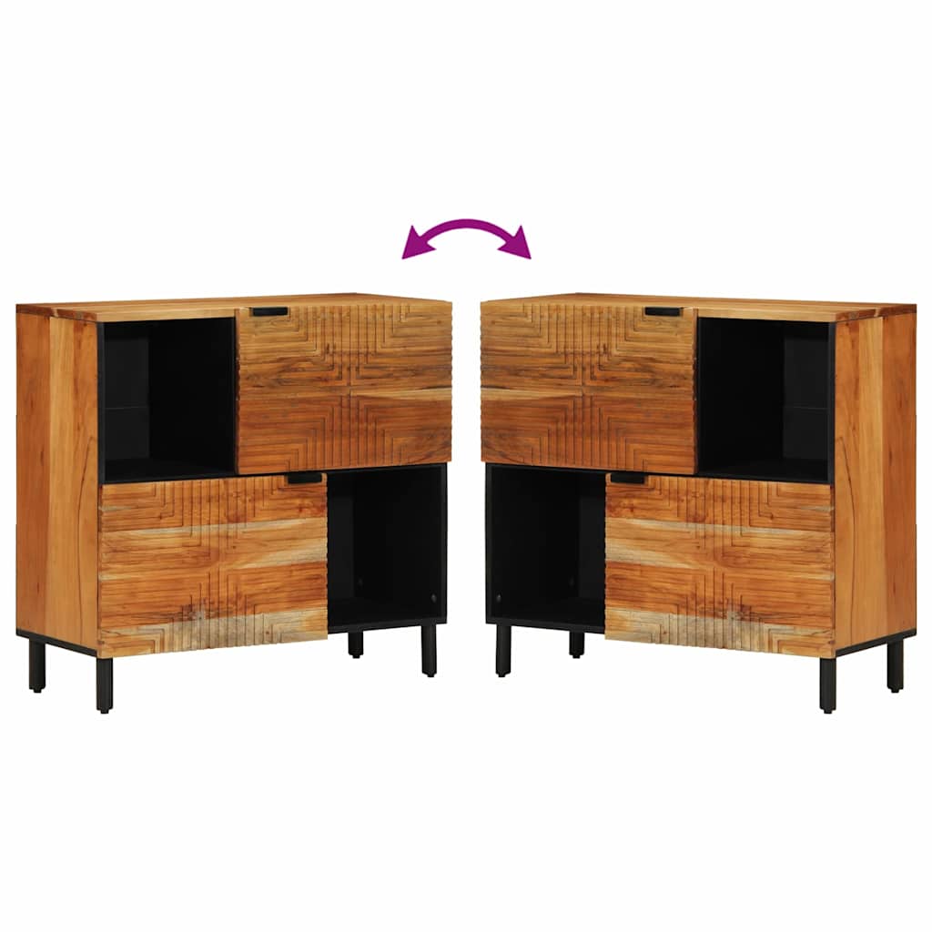 Aparador Marrón 80 x 33 x 75 cm Madera de mango maciza