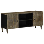 Mueble de TV madera maciza de acacia 100x42x40 cm