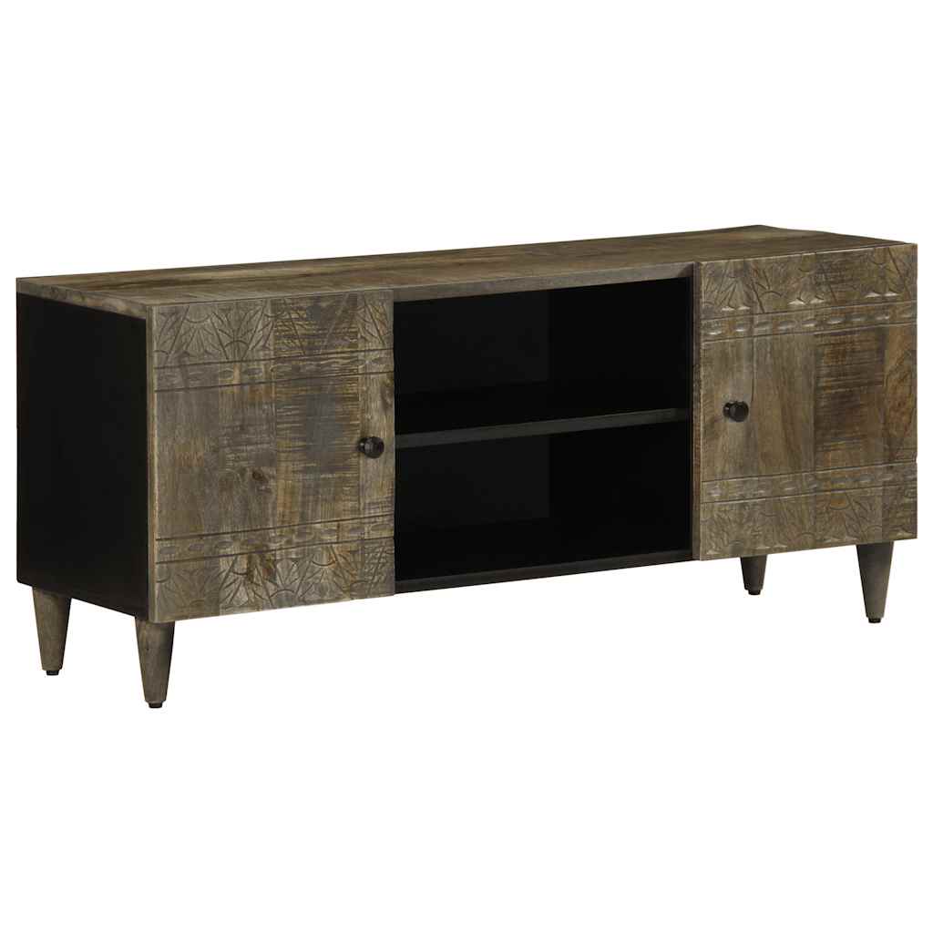 Mueble de TV madera maciza de acacia 100x42x40 cm