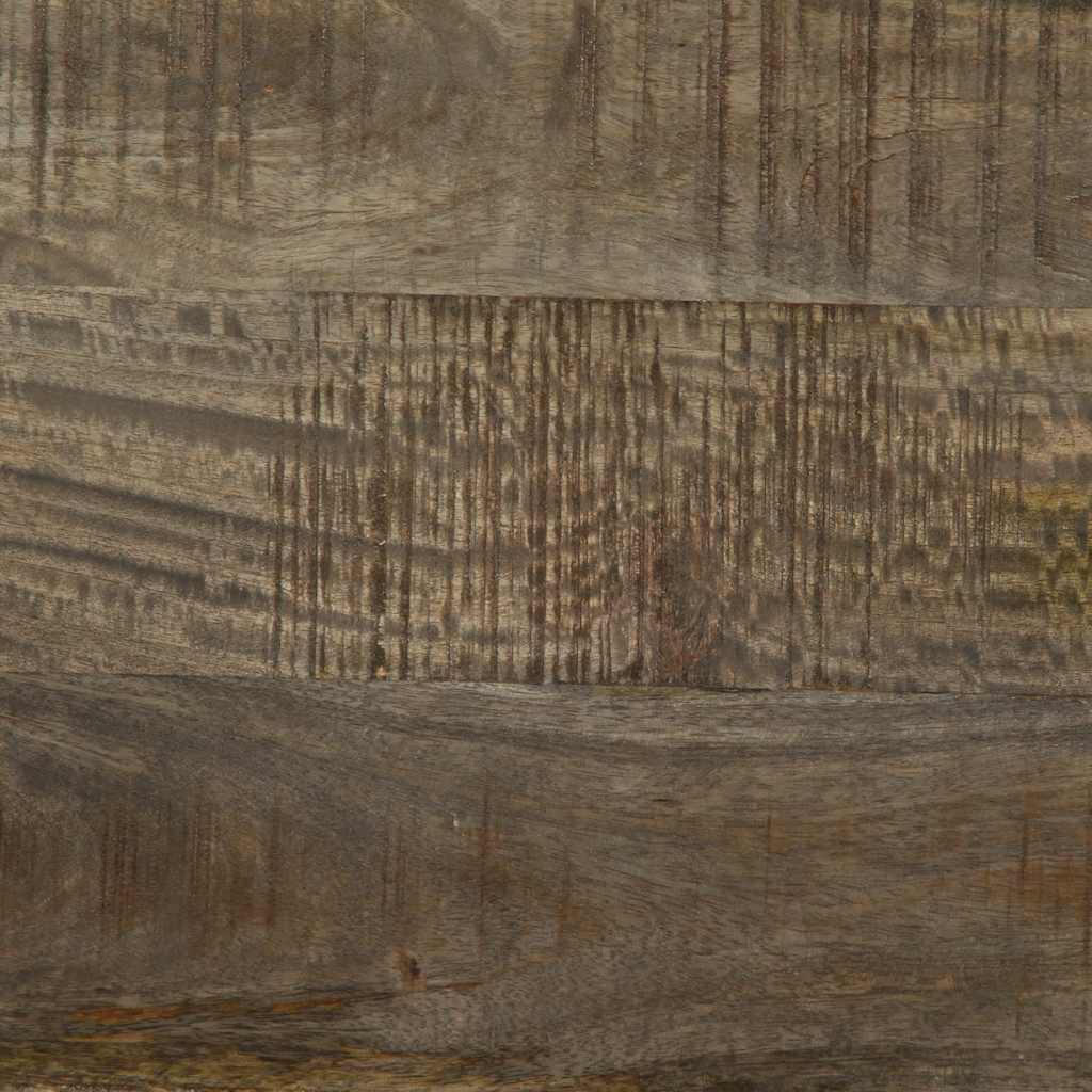 Aparador de madera maciza de mango gris claro 60x33,5x75 cm
