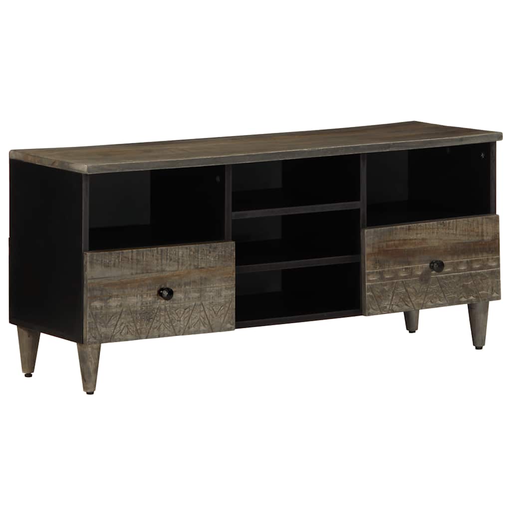 Mueble de TV con cajones ALTA madera maciza pino 100x35x41 cm