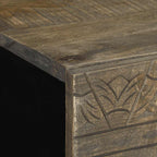 Armario de lavabo para baño madera maciza de mango 62x33x58 cm