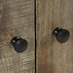 Armario de lavabo para baño madera maciza de mango 62x33x58 cm