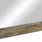Espejo de baño madera maciza mango 50x2,5x70 cm