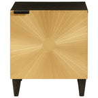 Mesa de noche 2 pcs Negro y dorado 40 x 33 x 46 cm
