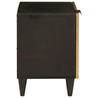 Mesa de noche 2 pcs Negro y dorado 40 x 33 x 46 cm