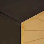 Mueble de TV con estante Negro y dorado 105 x 33 x 46 cm