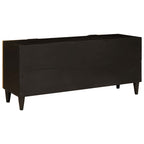 Mueble de TV con estante Negro y dorado 105 x 33 x 46 cm