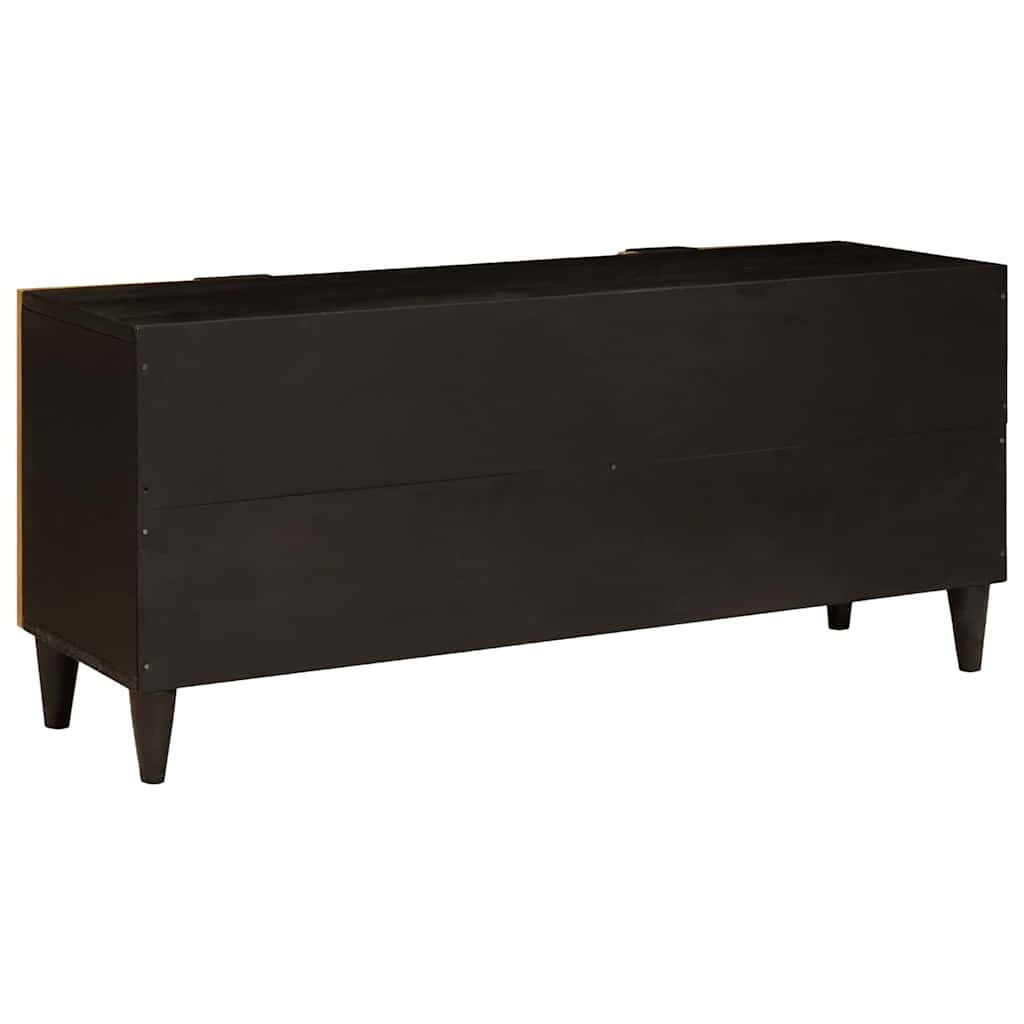 Mueble de TV con estante Negro y dorado 105 x 33 x 46 cm