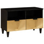 Mueble de TV con cajón Negro y dorado 70 x 33 x 46 cm