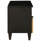 Mueble de TV con cajón Negro y dorado 70 x 33 x 46 cm