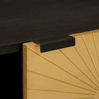 Mesa de centro Negro y dorado 80 x 50 x 40 cm