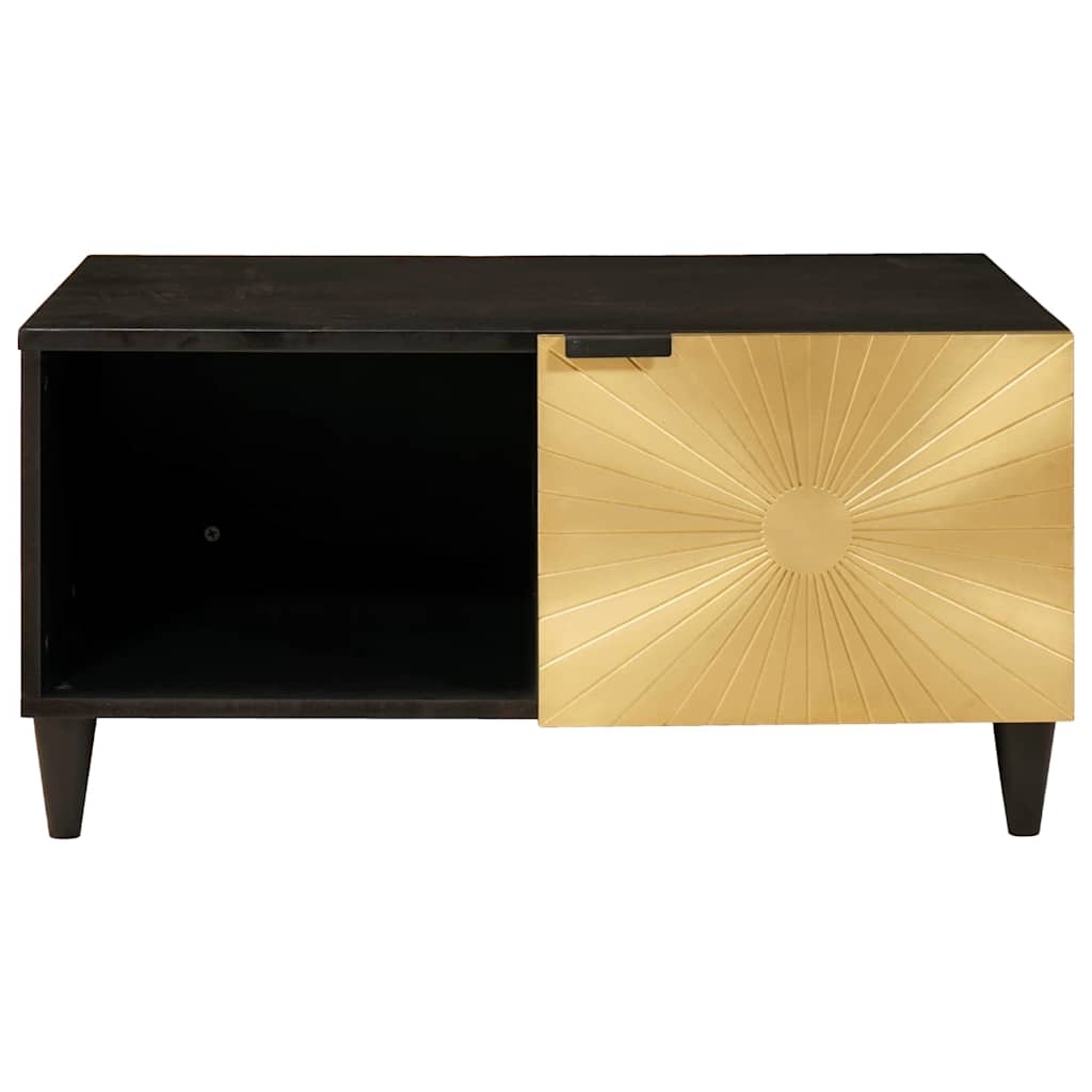 Mesa de centro Negro y dorado 80 x 50 x 40 cm