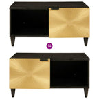 Mesa de centro Negro y dorado 80 x 50 x 40 cm