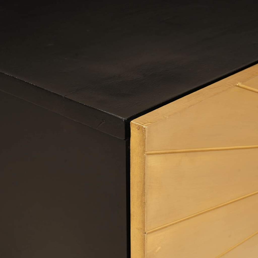 Mesa de centro Negro y dorado 80 x 50 x 40 cm