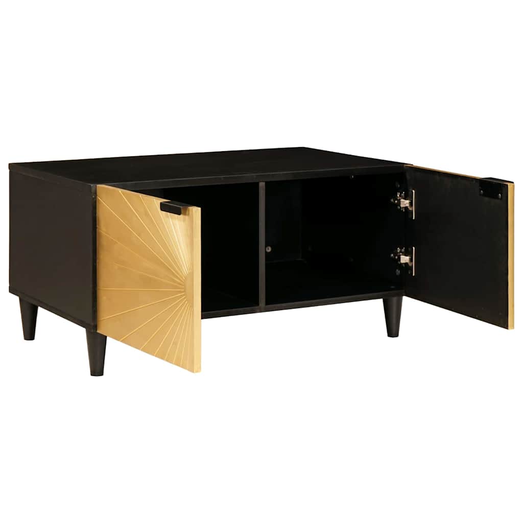 Mesa de centro Negro y dorado 80 x 50 x 40 cm