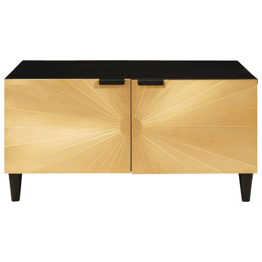 Mesa de centro Negro y dorado 80 x 50 x 40 cm