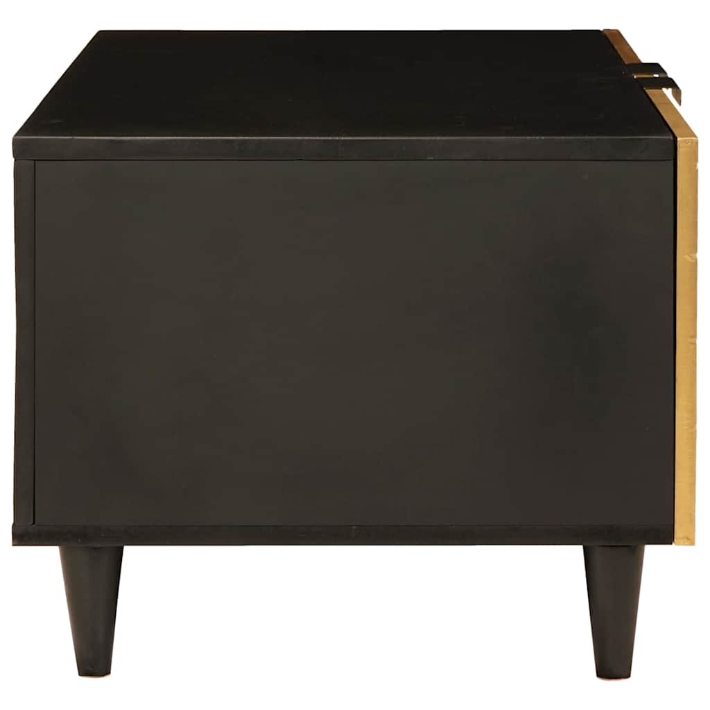 Mesa de centro Negro y dorado 80 x 50 x 40 cm