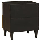 Mesa de noche 2 pcs Negro y dorado 40 x 33 x 46 cm