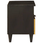 Mesa de noche 2 pcs Negro y dorado 40 x 33 x 46 cm