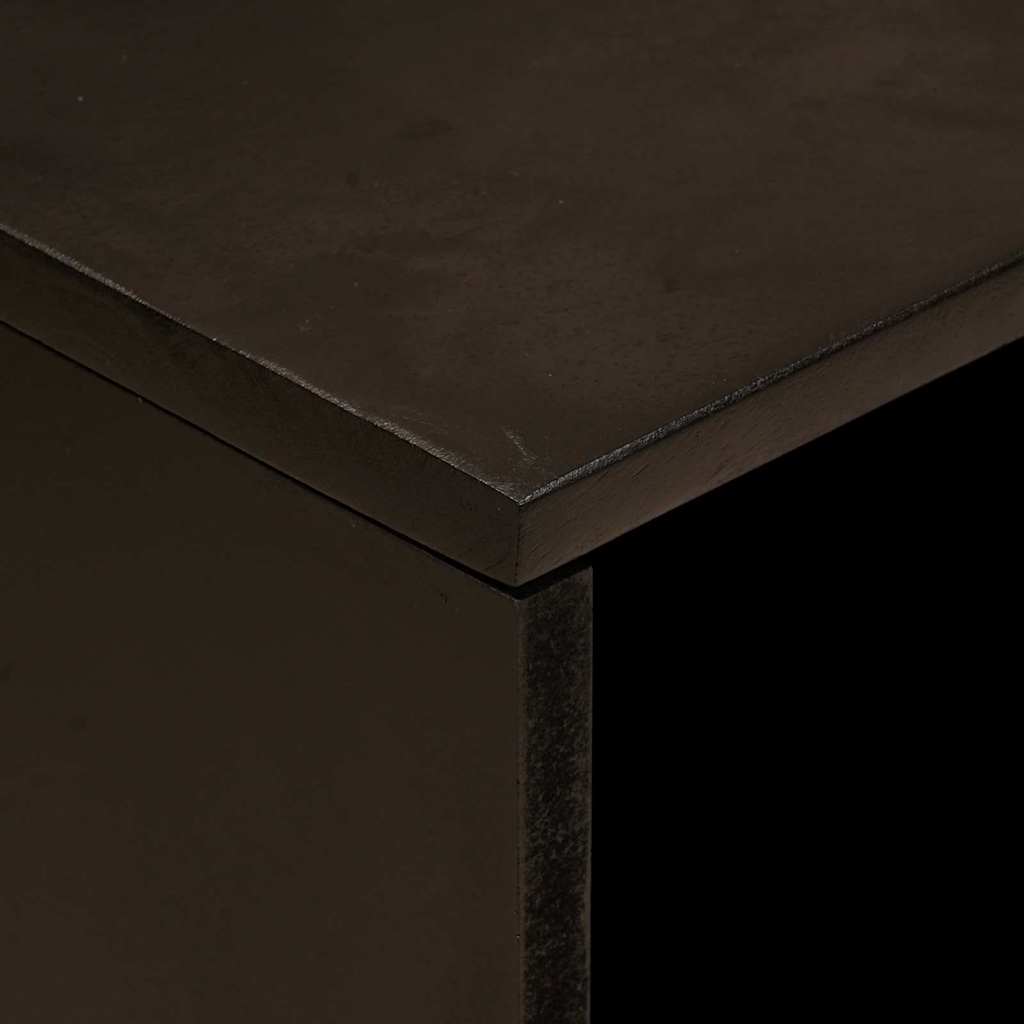 Mesita de Noche Negro y dorado 50 x 33 x 62 cm