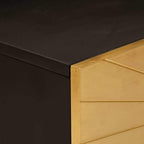 Mesa de centro Negro y dorado 100 x 54 x 40 cm