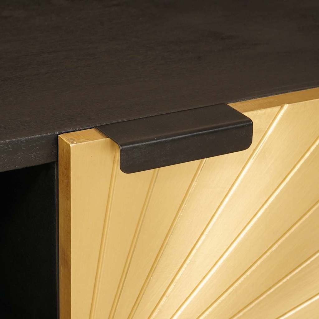 Mesa de centro Negro y dorado 100 x 54 x 40 cm