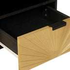 Mesa de centro Negro y dorado 40 x 33 x 46 cm