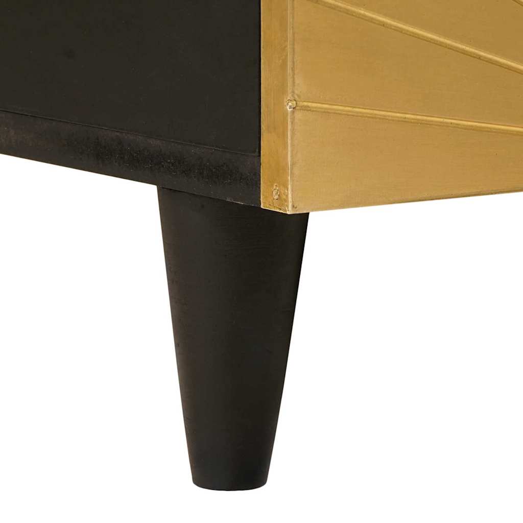 Mesa de centro Negro y dorado 40 x 33 x 46 cm