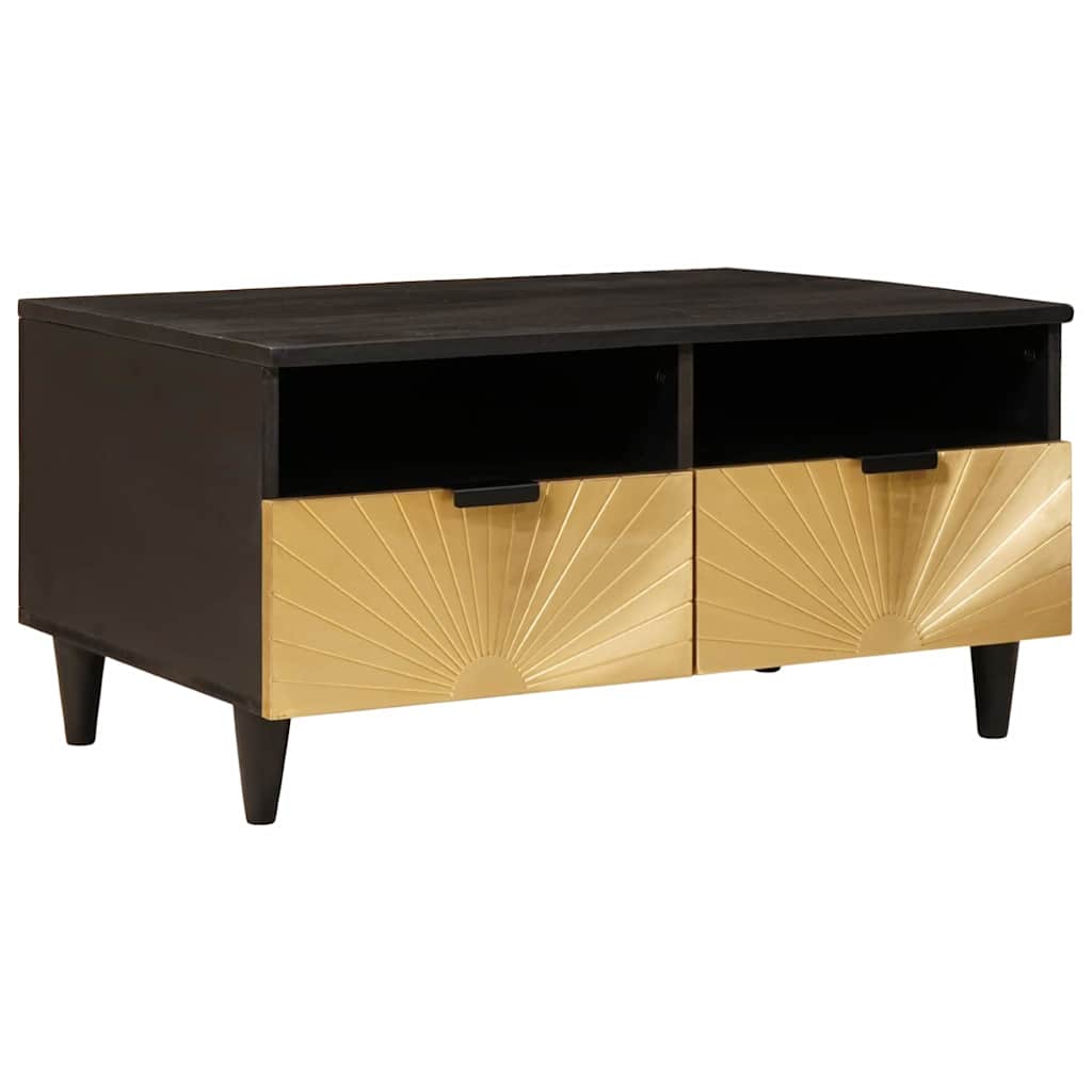 Mesa de centro Negro y dorado 40 x 33 x 46 cm
