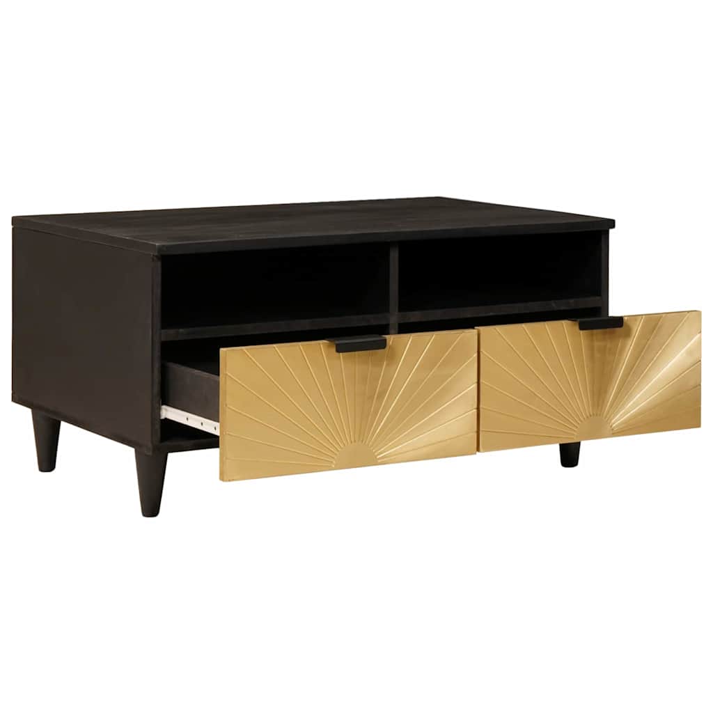 Mesa de centro Negro y dorado 40 x 33 x 46 cm