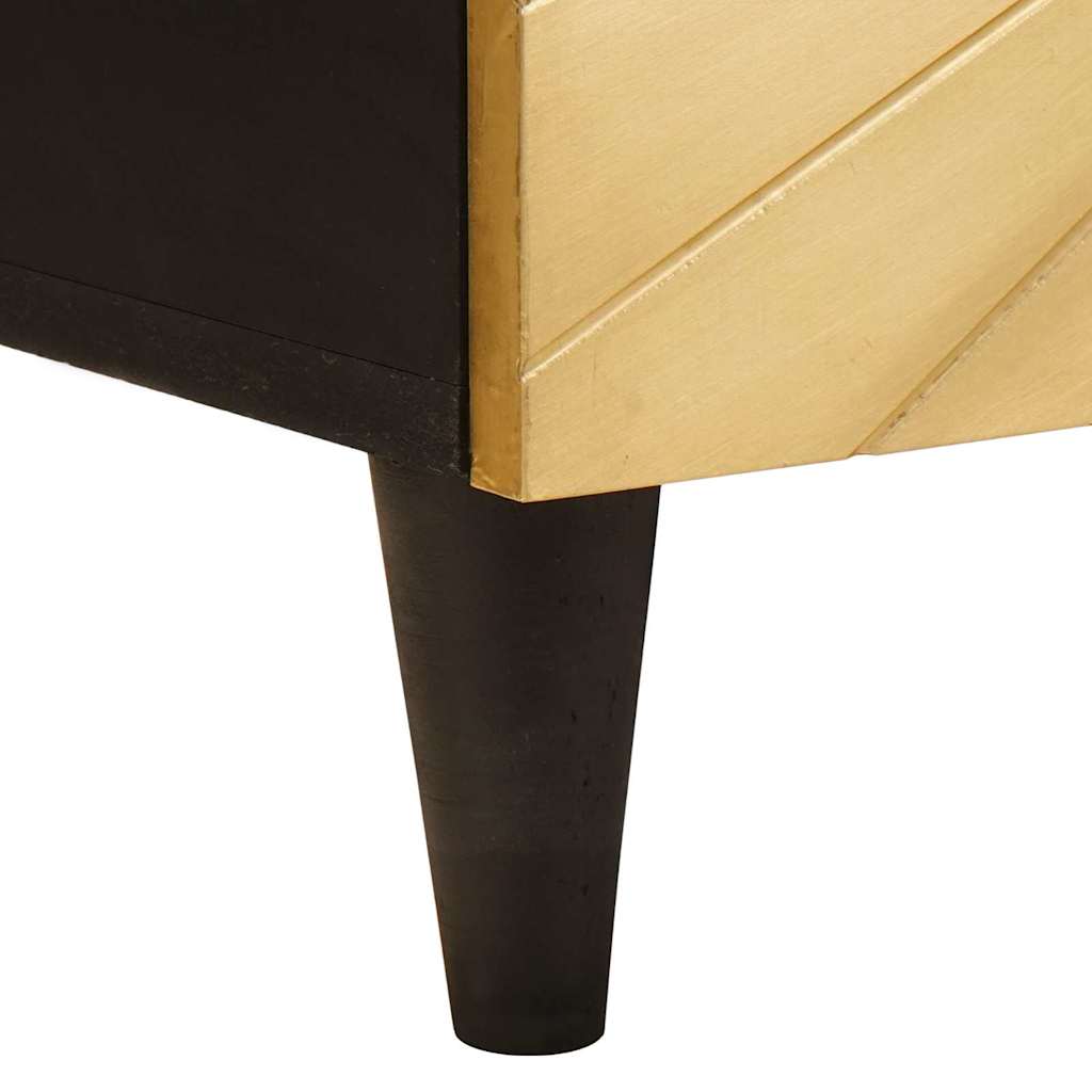 Mueble de TV con cajón Negro y dorado 105 x 33 x 46 cm