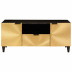 Mueble de TV con cajón Negro y dorado 105 x 33 x 46 cm