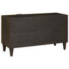 Mueble de TV con estante Negro y dorado 80 x 33 x 46 cm