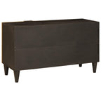 Mueble de TV con estante Negro y dorado 80 x 33 x 46 cm