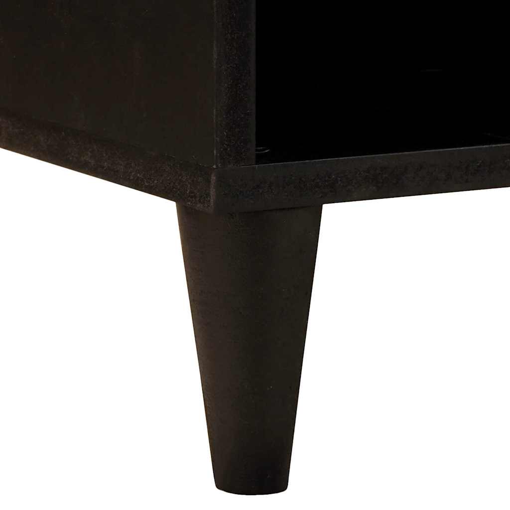 Mueble de TV con cajón Negro y dorado 100 x 33 x 46 cm