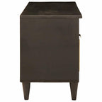 Mueble de TV con cajón Negro y dorado 100 x 33 x 46 cm