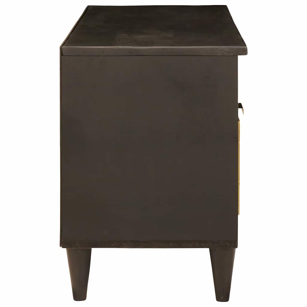 Mueble de TV con cajón Negro y dorado 100 x 33 x 46 cm