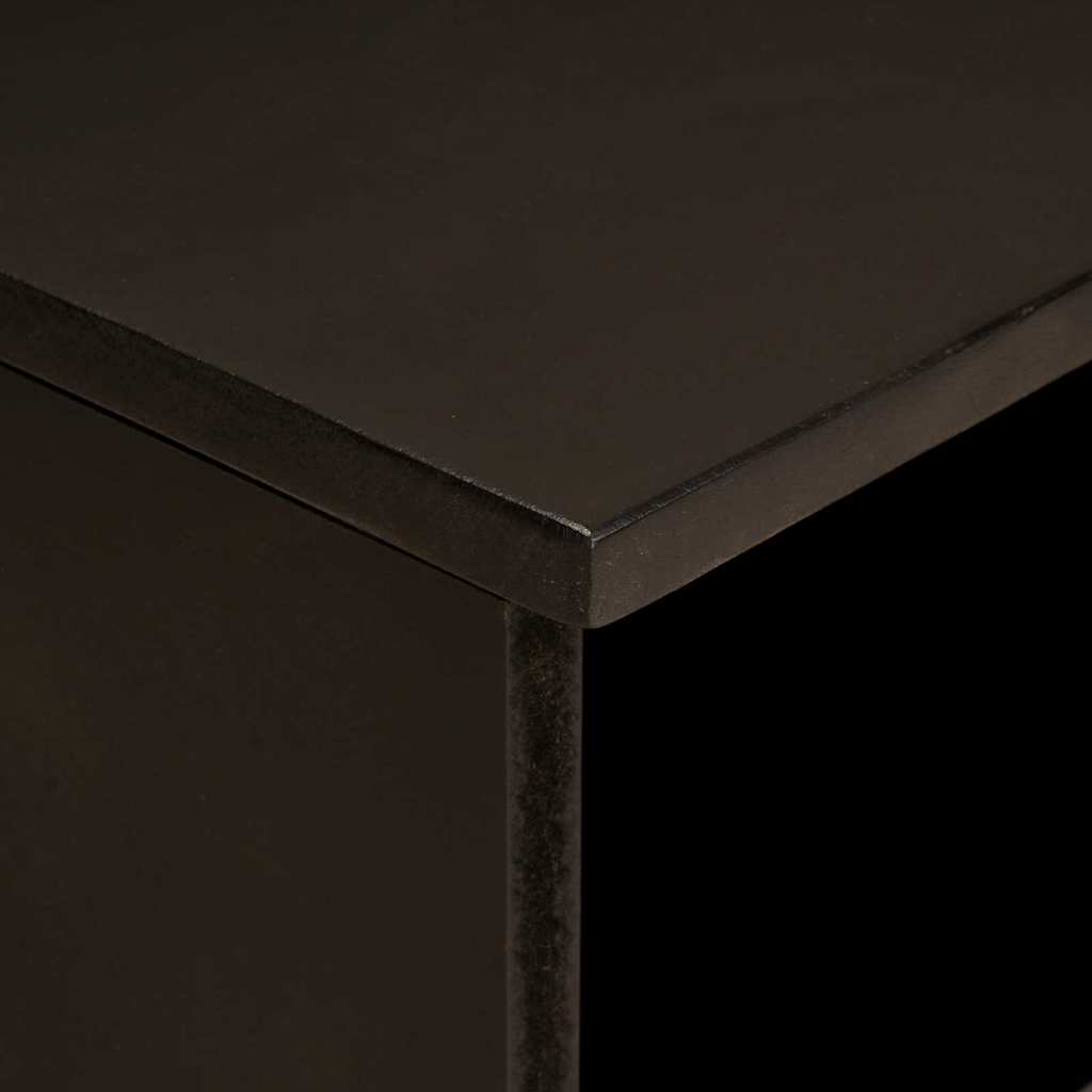 Mueble de TV con cajón Negro y dorado 80 x 33 x 46 cm
