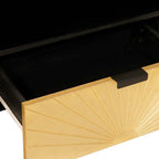 Mueble de TV con cajón Negro y dorado 80 x 33 x 46 cm