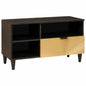 Mueble de TV con cajón Negro y dorado 80 x 33 x 46 cm