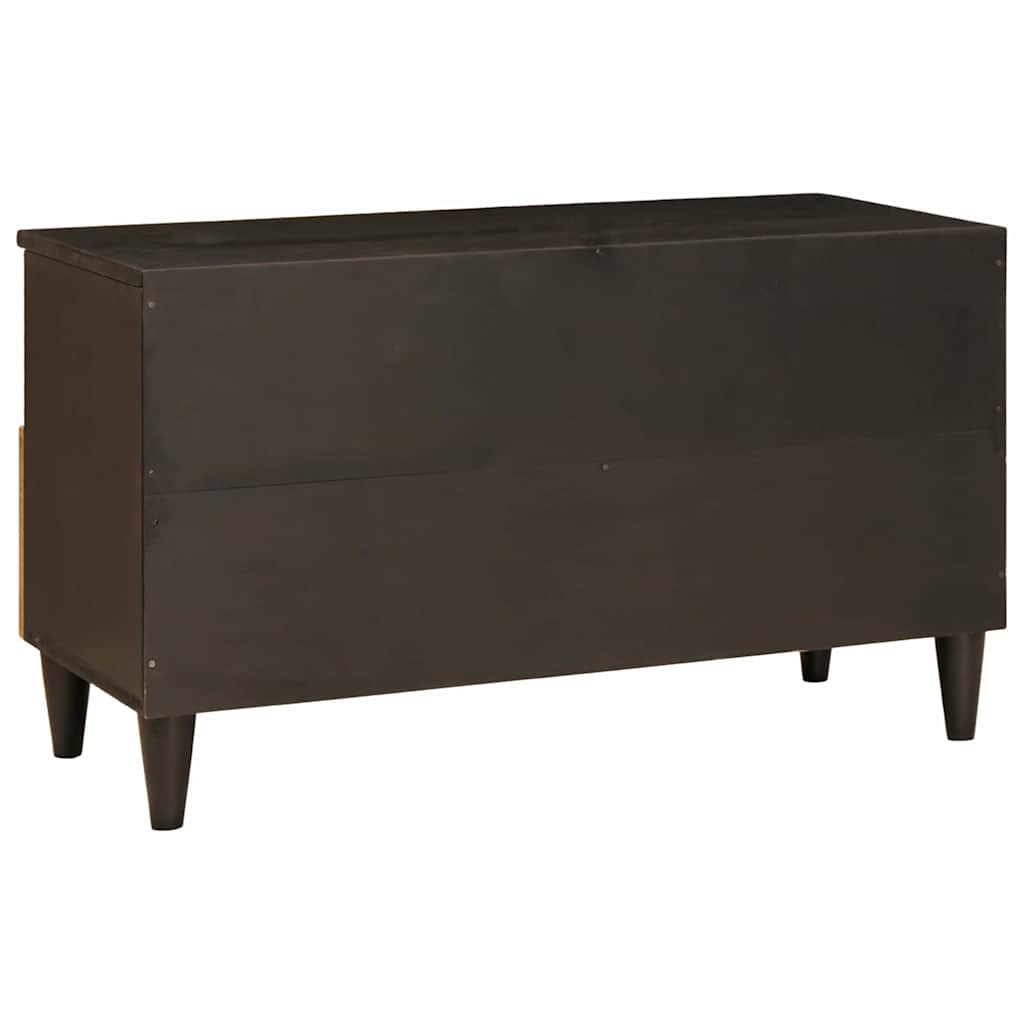 Mueble de TV con cajón Negro y dorado 80 x 33 x 46 cm