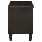 Mueble de TV con cajón Negro y dorado 80 x 33 x 46 cm