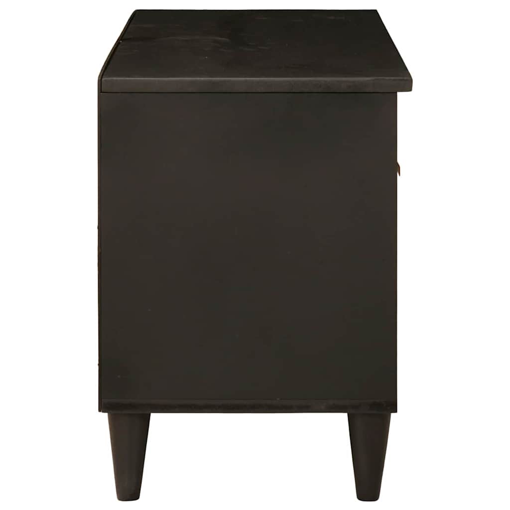 Mueble de TV con cajón Negro y dorado 80 x 33 x 46 cm