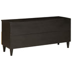Mueble de TV con cajón Negro y dorado 100 x 33 x 46 cm