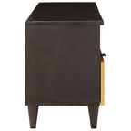 Mueble de TV con cajón Negro y dorado 100 x 33 x 46 cm