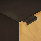 Mueble de Cuarto de Baño Negro y dorado 38 x 33 x 58 cm